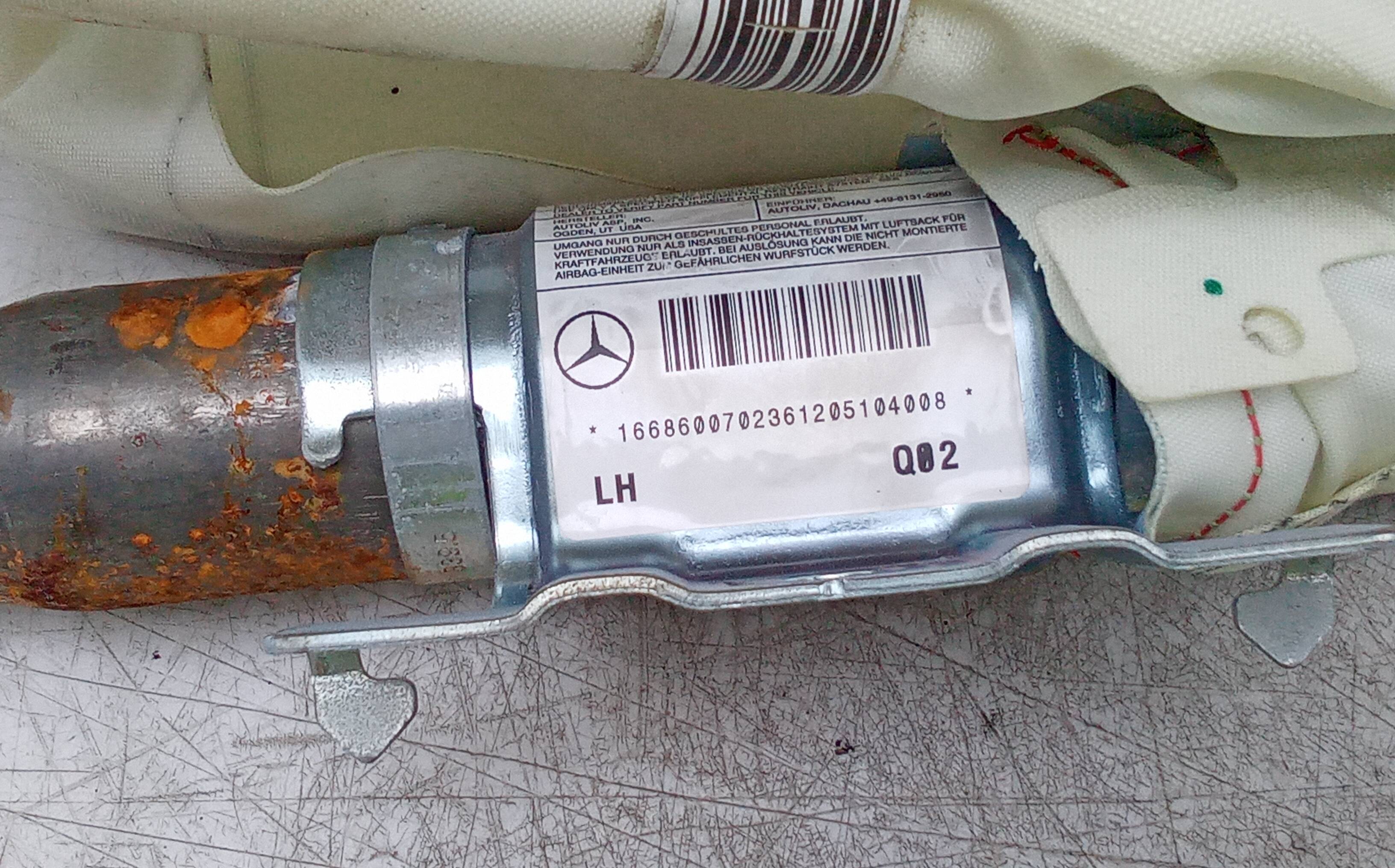 Airbag cortina delantero izquierdo mercedes-benz clase m (bm 166)(06.2011->)